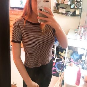 Striped Brandy Melville Crop Top